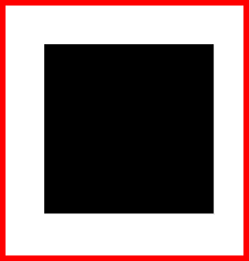 Picture showing the output of SVG rectangle in HTML5